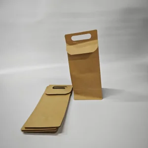 Custom Printed Stand-up Kraft Paper Aluminum Foil Pet PE Degassing One-Way Valve and Resealable Zipper Flat Button Tear Notch Side Gusset Coffee Bag Pouch