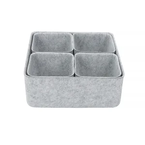 Custom Hot Sell Colorful Multifunctional Felt Storage Organizer Office Desktop Item Storage Box Felt Storage Companies, Company