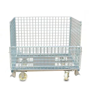 Carbon Steel Storage Cage Stackable Warehouse Box