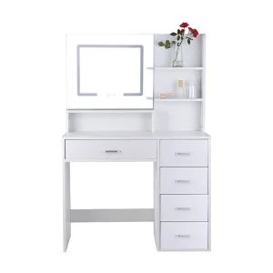 Professional Supplier White Mirror and Lights3 Lighting Modes Makeup Vanity Desk, Dressing Table ,for Bedroom