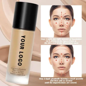 Matte Mineral Liquid Foundation Full Coverage Foundation Makeup Long Lasting Waterproof Matte Dewy Liquid LOW MOQ
