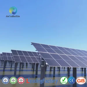 Jhcx-CE Centralized Galvanized Steel Solar Structure with Reinforced Concrete Monopile Foundation