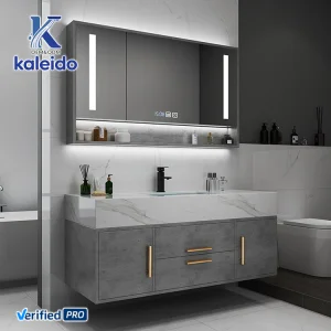 2025 OEM Kaleido Rock Panel LED Mirror Sink Combination