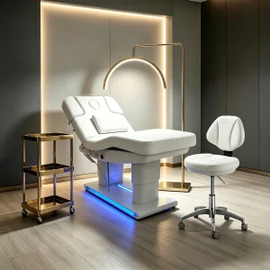 Luxury Spa Heated Treatment Massage Bed Vibrating Beauty Salon Medical Chair Facial Eyelash Bed Electric Massage Table Bed