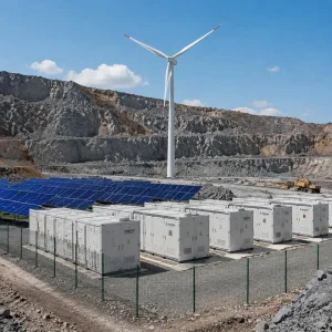 1MW-10MW Sistema de Almacenamiento de Energía con Baterías de Viento y Solar Integrado Fuera de la Red para Granjas, Minería y Áreas Remotas