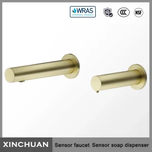 ODM OEM Brass Sensor Faucet and Sensor Soap Dispenser Commercial Grade Sensor Set Meet Industry Standard