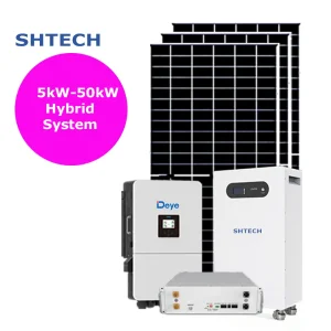 Kit completo de paneles solares 5kw 20kw 30kw 40kw 50kw 100kw para sistema de energía solar de almacenamiento fuera de la red para residencial, comercial, agricultura