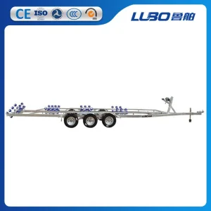 10m FRP980dr Triple Axle Boat Trailer for Rubber Boat Rib Boat Sailboat Trailer Catamaran Trailer Bass Boat Trailer