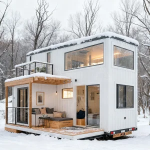 20ft Tiny Container Homes Mobile House Ready to Ship - Flexible Structure House Designs for Garden Offices, Bedroom Additions