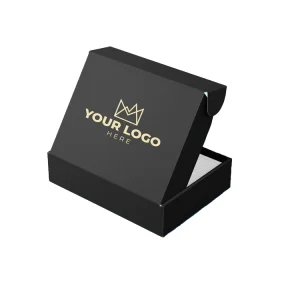 High Quality Black Corrugated Shipping Box Customised Foldable for E-commerce UV Coating Recycled Materials for Socks Fur Gifts