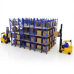 High Quality Customizable Drive-In Pallet Rack System Sturdy Through-Type Metal Warehouse Storage High Stacking Racks Shelves