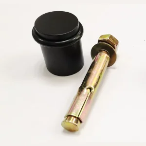 Black Color Zinc Alloy/ Ss Solid 304 Glass Door Stopper
