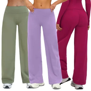 Custom Logo Fleece Wide Leg Pants