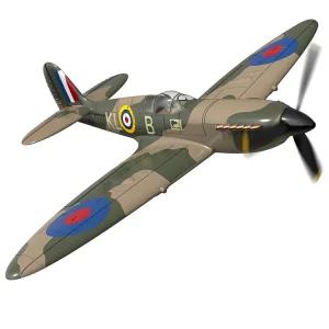 VOLANTEX Spitfire RC Airplane 2.4Ghz 4CH 6-Axis Gyro RTF Electric Outdoor Radio Remote Control Fighter RC Plane Aircraft Model