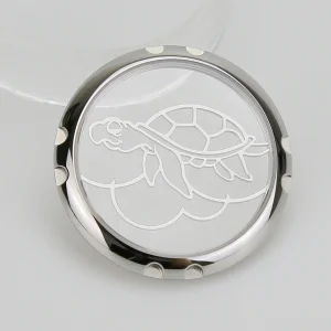 New Arrival 316L Stainless Steel 10ATM Thin Turtle Style Sapphire Glass Watch Case Back 007 Watch Parts New Arrival