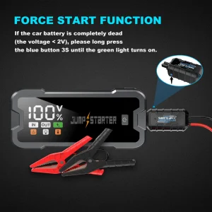 Disaster Prep 24000mAh Emergency Power Station 12V 4000A Backup Battery System With HD Display SOS Beacon for Home Blackout