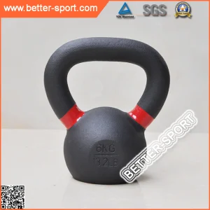 Gravity Powder Painted Cast Iron with Color Strip Kettle Bell