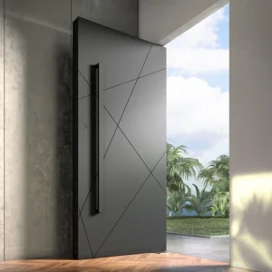 Villa Exterior Front Entrance Metal Steel Security Pivot Door