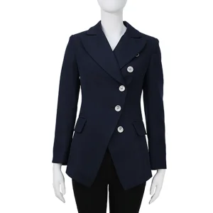 Asymmetric Lapel Slim Blazer