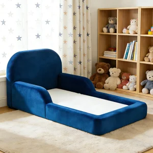 Household Travel Shaped 2-in-1Design Foldable Portable Soft Foam Filling Kids Baby Toddler Floor Play Sofa Bed