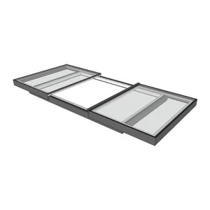 Double Glass Retractable Roof Windows Smart Foldable Aluminium Automatic Skylights with Swing Open Style Sunroof Translation
