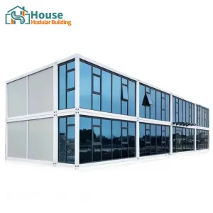 OEM Double-Story Glass-Clad Container Office Complex