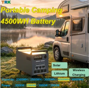 Portable Power Station 4500Wh LiFePO4 Solar Portable Generator 2500W Pure Sine Wave Outdoor Camping RV Home Backup 110V 220V