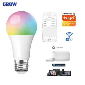 China Manufacturer LED Tuya A60 10W WiFi Rgbcw 85-265V Interior Smart Dimmable Bulb Work with Alexa Google Home