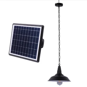 Remote Control Waterproof Solar Aluminum Die Casting Black IP54 Antique Traditional Emergency Outdoor Pendant Light E27 Bulb CE