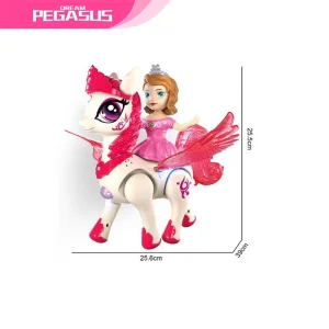 Trending Novelty Wholesale Electric Walking Princess Child Toy with Interactive LED Lights, Melodic Tunes and Fancy Color Box Gift Toys for Kids