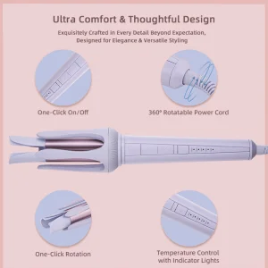 Automatic Curler Iron Large Curls Gentle on Hair