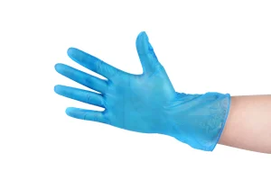 En455 CE Certificated Disposable Medical Examination Blue Vinyl Blend Nitrile Glove Powder Free