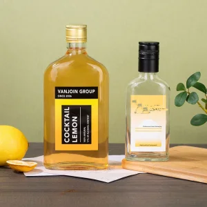 Aluminum Screw Lid Newest Clear Wine Drinking Storage Flask 100ml Liquor Beverage Glass Bottles