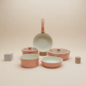 Space City Pink Detachable Ceramic Cookware Set