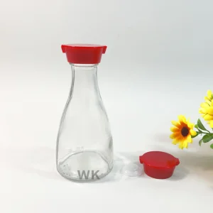 Food Grade Screw Cap Glass Unique Soy Sauce Cooking Oil Bottle