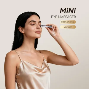 Mini Portable Rechargeable Vibration Heat Eye Massage Beauty Device for Reducing Puffiness