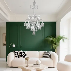 Exquisite Crystal Chandelier with Detailed Craftsmanship Ceiling Light for Sophisticated Spaces Creates Glamorous Ambience