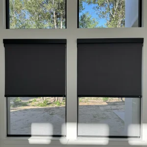 Motorized Solar Powered Roller Blinds With Elegant Top Bottom Rail For Eco Friendly Spaces