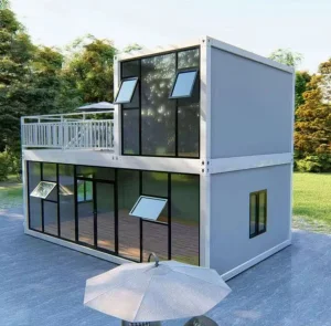Container Houses 3 Rooms Sound Proof Light Weight Durable for Mountain Cabin Countryside Retreat