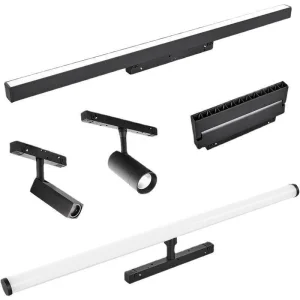 Aluminum Store Merchant Uses a Magnetic Lighting System With Led Track Spotlights