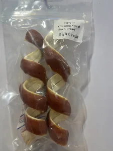 Premium Duck Breast Chewing Spiral Dog Treats