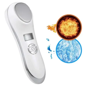 Facial Hot Warm Moisturizing Tighten Skin Shrink Pore Massage LCD Screen Anti Aging Wrinkle Hot Cold Sonic Vibrating Massager