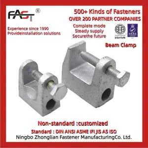 Fasteners Carbon Steel Galvanized Malleable Pressed Beam Clamp