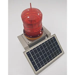 2026 Hot Sale Aluminum Body IP65 Solar Powered LED Obstruction Warning Light Aviation Tower Lighting Solution