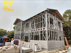 Factory Direct Sale Prefabricated Luxury Villa Heavy Steel Prefab Villa With 3 Bedroom