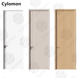 White Primed Prehung Solid Core 3 Panel Interior Wooden MDF Panel Shaker Door