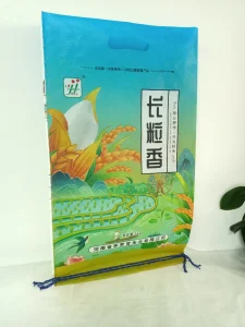 Saco de Embalagem de Arroz Woven PP Laminado BOPP Personalizado 25kg