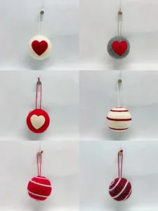 Wholesale Christmas Woollen Ball Ornaments
