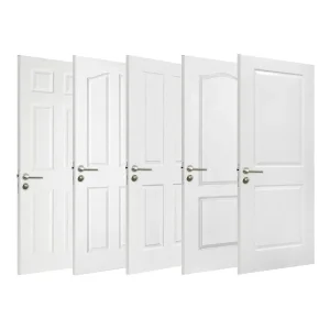 White Primer MDF Flush Solid Core Acoustic Soundproof Door for Hotels, House, Villa