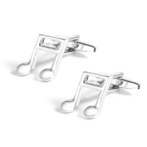 Wholesale High Quality Cooper Music Symbol Silver Color Plated Cufflinks For Men Shirt CL0219 Manufacturer, Exporters